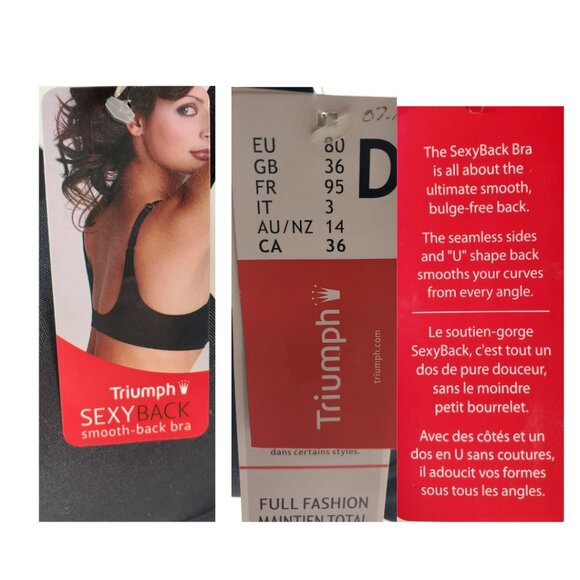 TRIUMPH  Smooth & Sexy Black Bra 36D NWT 🖤 - Picture 8 of 8